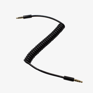 Coiled, Black TRRS Cable