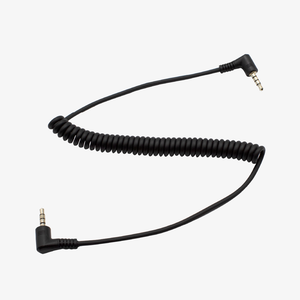 Coiled, Black TRRS Cable