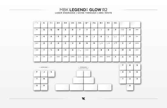 MBK Legend‡ Glow R2 Keycaps